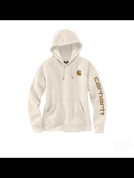 Carhartt Other - GUC Carhartt Cream Hoodie with Chestnut Brown Logo - Teen 18-20